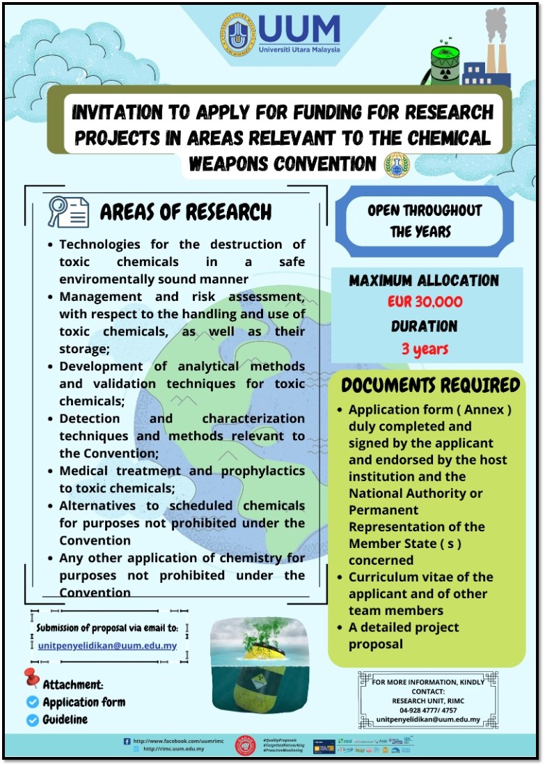 chemical weapon int funding cfp